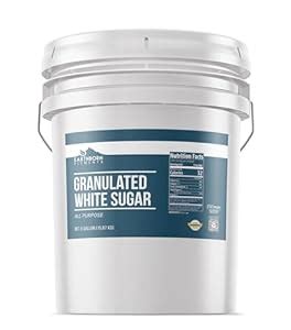 Amazon Com Earthborn Elements Granulated White Sugar 5 Gallon Bucket Baking Kitchen Staple Non Gmo 35 Pounds Grocery Gourmet Food