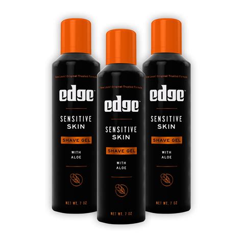 Amazon Com Edge Shave Gel For Men Sensitive Skin With Aloe 6 Pack