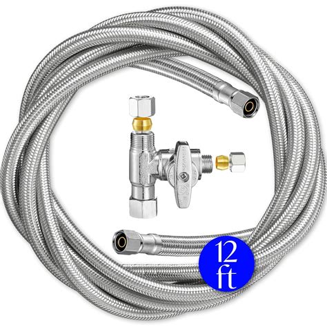 Amazon Com Endurance Pro 5 Foot Universal Ice Maker Flexible Braided Stainless Steel Water Supply Hose Connector Connection 1 4 X 1 4 Inch Compression Fittings 1 5 Foot Appliances Amazon Com Endurance Pro 5 Foot Universal Ice Maker Flexible Braided Stainless Steel Water Supply Hose Connector Connection 1 4 X 1 4 Inch Compression Fittings 1 5 Foot Appliances