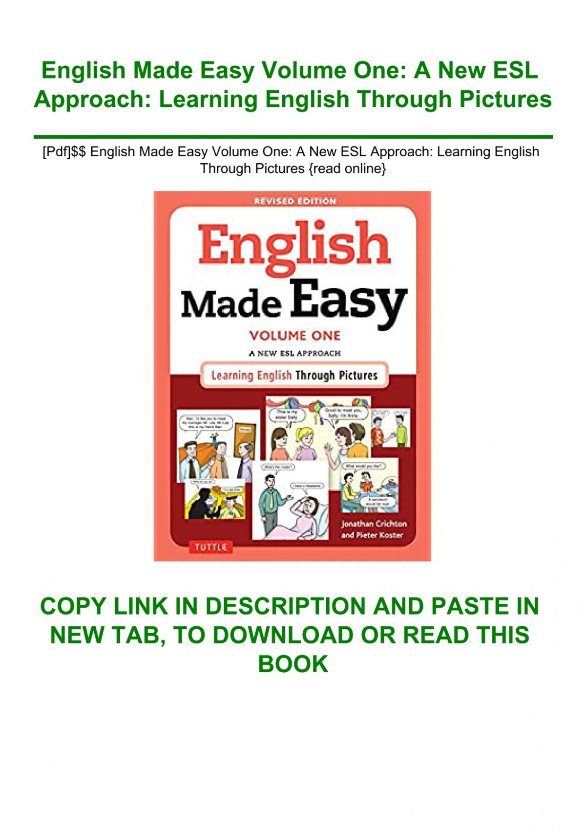 Amazon Com English Made Easy Volume One A New Esl Approach Learning