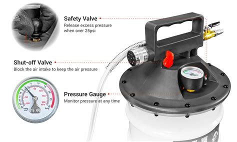 Amazon Com Ewk 13 5L Heavy Duty Pneumatic Oil Extractor Dispenser Pump For Automotive Fluids Vacuum Evacuation Automotive