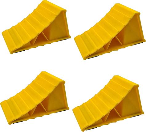 Amazon Com Fasj Car Anti Slip Block Lightweight Car Wheel Stoppers Chock Wheel Chock Wheel Stopper For Parking Or Changing For Car Trailer Truck Automotive