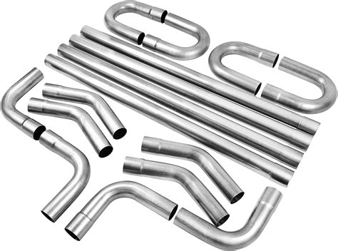 Amazon Com Floshine 8Pcs Diy Stainless Steel Exhaust Pipe Kit Including Mandrel Bend Pipe 2 5 Automotive