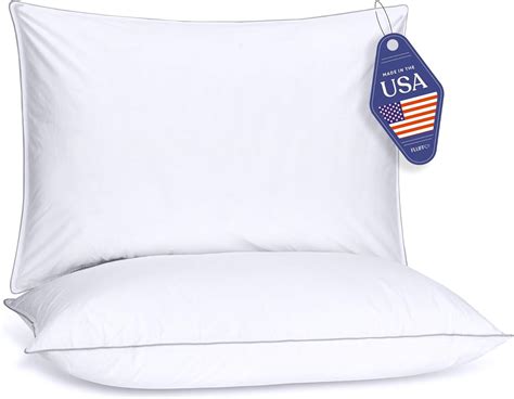 Amazon Com Fluffco Down Alternative Pillows Standard Queen Size Set Of 2 Queen Bed Pillows For Sleeping Made In Usa Cooling Surface And Machine Washable For Side Back And Stomach Sleepers Amazon Com Fluffco Down Alternative Pillows Standard Queen Size Set Of 2 Queen Bed Pillows For Sleeping Made In Usa Cooling Surface And Machine Washable For Side Back And Stomach Sleepers
