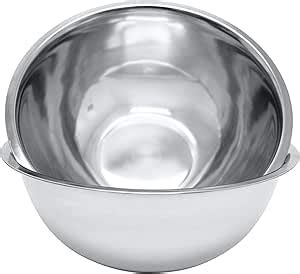 Amazon Com Fonteme Winco Stainless Steel Mixing Bowls 8 Qt Amp 5 Qt