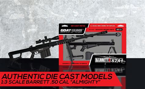 Amazon Com Goatguns Miniature 50 Cal Barrett 82A1 Model Black 1 3