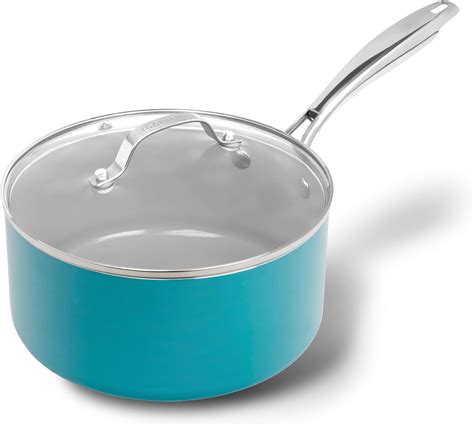 Amazon Com Gotham Steel Aqua Blue 3 Quart Saucepan With Lid Ultra Amazon Com Gotham Steel Aqua Blue 3 Quart Saucepan With Lid Ultra