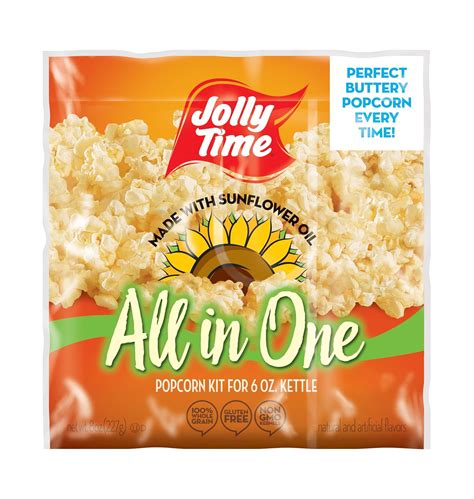 Amazon Com Jolly Time All In One Popcorn Kit With Sunflower Oil Portion Packets With Kernels Sunflower Oil And Salt For Movie Theater Or Air Popper Machines 24 Pack 6Oz Kettle Amazon Com Jolly Time All In One Popcorn Kit With Sunflower Oil Portion Packets With Kernels Sunflower Oil And Salt For Movie Theater Or Air Popper Machines 24 Pack 6Oz Kettle