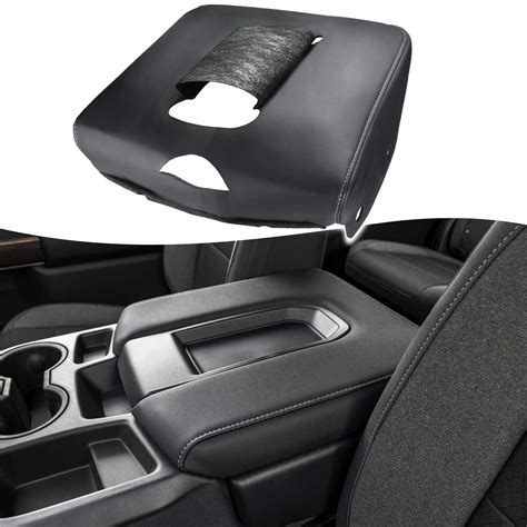 Amazon Com Kbh Center Console Armrest Cover For Chevy Silverado Gmc Sierra 2019 2020 2021 2022 2023 2024 2025 Middle Console Lid Protector Vinyl Leather Black Fits Jump Seat Console Only Automotive