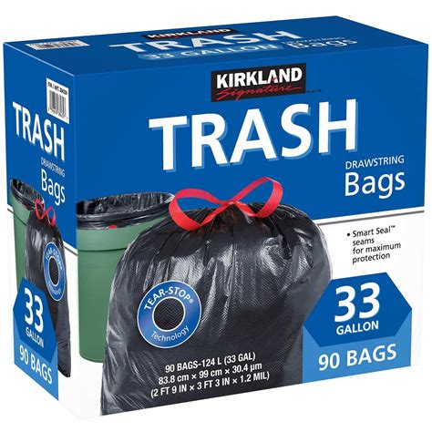 Amazon Com Kirkland Signature Drawstring Trash Bags 33 Gallon Xl