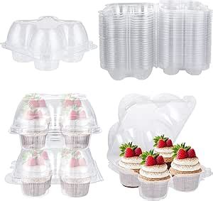 Amazon Com Laniakea 50Pcs Cupcake Boxes 4 Count Cupcake Containers