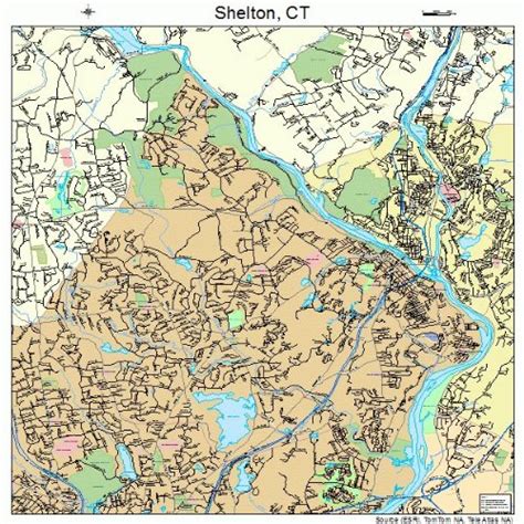 Amazon Com Large Street Road Map Of Shelton Connecticut Ct Printed Poster Size Wall Atlas Of Your Home Town