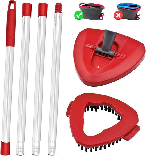Amazon Com Mop Handle Replacement 4 Section Compatible With O Cedar Spin Mop Refills And Brooms O Cedar Mop Stick For Floor Clean 30 To 58 Health Household