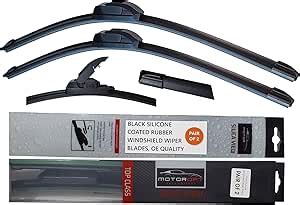 Amazon Com Motoropt Silica View 20 18 Silicone Wiper Blades Automotive Replacement Windshield Wiper Blades For My Car Black Silicone Coated Rubber 5X Last Longer 9X3 J U Type Hook Automotive