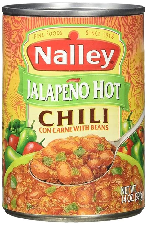 Amazon Com Nalley Hot Chili Con Carne With Beans 40 Ounce Pack Of 4