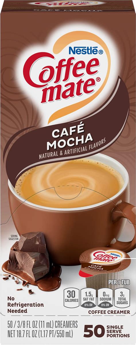 Amazon Com Nestle Coffee Mate Liquid Coffee Creamer Singles Caf Mocha 50 Ct Box Pack Of 2 Grocery Gourmet Food