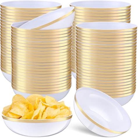 Amazon Com Newtay 100 Pcs Plastic Soup Bowls 14Oz Disposable
