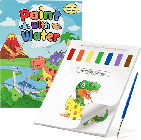 Amazon Com Paint With Water Coloring Book For Toddlers Mess Free Kids Watercolor Painting Activity Kit Arts And Crafts For Ages 2 3 4 5 6 Years Old Dinosaur Pocket