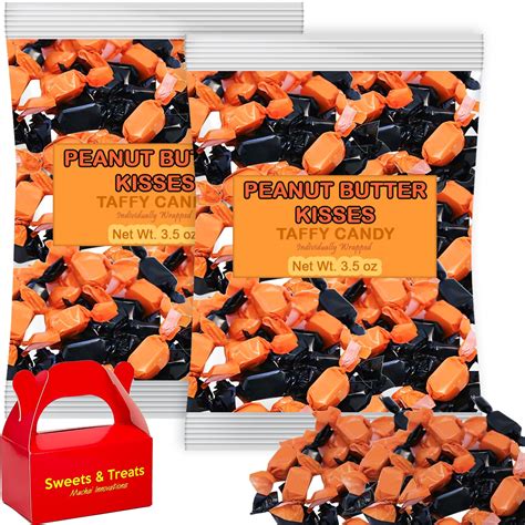 Amazon Com Peanut Butter Kisses Taffy Candy Individually Wrapped
