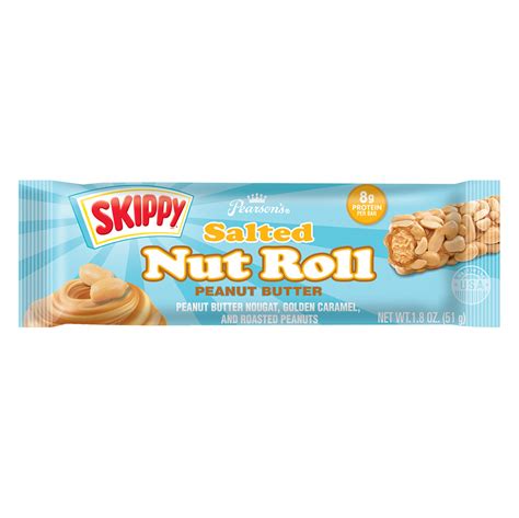 Amazon Com Pearson S Skippy Peanut Butter Salted Nut Roll Peanut Caramel Peanut Butter Candy 24 Full Size Candy Bars Bulk Individually Wrapped Grocery Gourmet Food