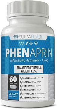 Amazon Com Phenaprin Advanced Diet Pills For Weight Loss Energy Powerful Appetite Suppressant Thermogenic Fat Burner For Men Women Metabolism Booster Supplement 60 Tablets Health Household