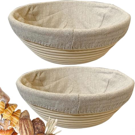 Amazon Com Qinyoung 4 Pack Bread Proofing Basket 9 Inch Round Bread