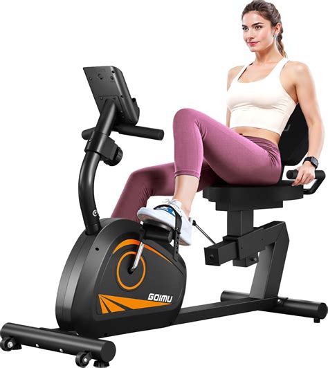 Amazon Com Recumbent Exercise Bike Recumbent Stationary Bike For Home Recumbent Bike With 400Lb Weight Capacity Whisper Quiet 16 Levels Magnetic Resistance Heart Rate Handle And Multi Function Lcd Comfortable Seat Sports