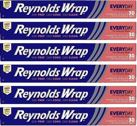 Amazon Com Reynolds Wrap Aluminum Foil 30 Sq Ft Pack Of 6 Health Amazon Com Reynolds Wrap Aluminum Foil 30 Sq Ft Pack Of 6 Health