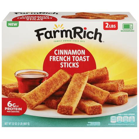 Amazon Com Rich Products Farm Cinnamon French Toast Sticks 7 81 Lb Frozen Grocery Gourmet Food
