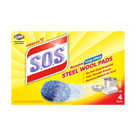 Amazon Com S O S Steel Wool Soap Pads Lemon Fresh 10 Count Health Household