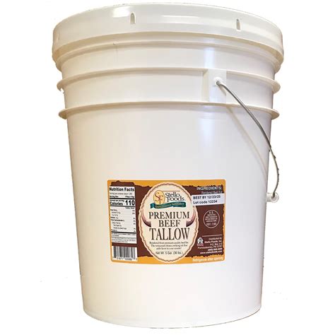 Amazon Com Stello Foods Premium Beef Tallow 5 Gallon Pail