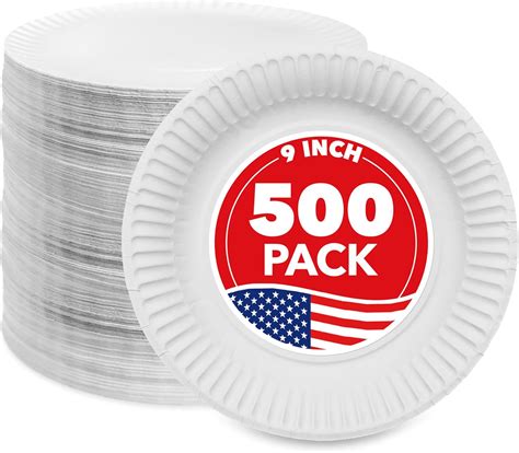 Amazon Com Stock Your Home 9 Inch Paper Plates Uncoated Everyday Disposable Plates 9 Paper Plate Bulk White 500 Count Health Household Amazon Com Stock Your Home 9 Inch Paper Plates Uncoated Everyday Disposable Plates 9 Paper Plate Bulk White 500 Count Health Household