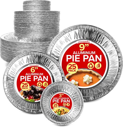 Amazon Com Stock Your Home Disposable Aluminum Foil Pie Pans Set 75