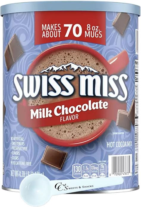 Amazon Com Swiss Miss Milk Chocolate Hot Cocoa Mix Canister 70