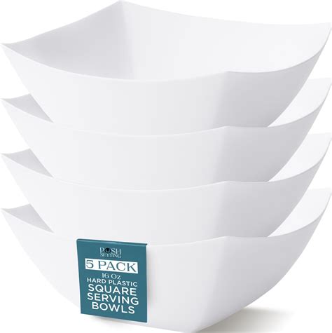 Amazon Com Tlence 100 Pack Square Plastic Serving Bowls 24Oz