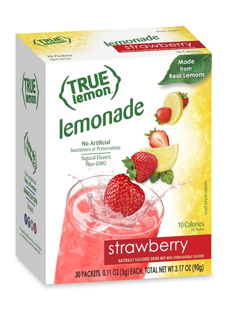 Amazon Com True Citrus True Lemon Strawberry Lemonade Water Enhancer Drink Mix 30 Count Low Calorie Drink Mix Packets For Water Powdered Drink Mixes Flavors Individual Drink Packets With Stevia Amazon Com True Citrus True Lemon Strawberry Lemonade Water Enhancer Drink Mix 30 Count Low Calorie Drink Mix Packets For Water Powdered Drink Mixes Flavors Individual Drink Packets With Stevia