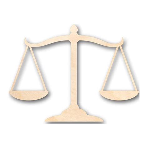 Amazon Com Unfinished Wood Scales Of Justice Shape Law Courthouse Craft Up To 46 Diy 6 1 2