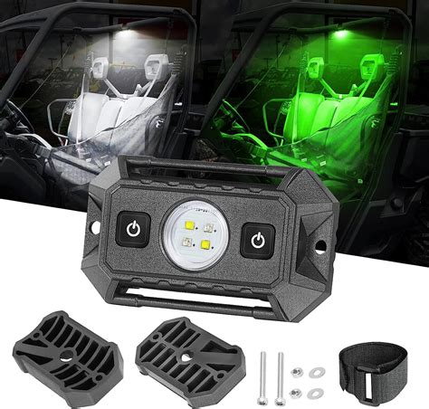 Amazon Com Utv Interior Dome Light Lumimotor Universal Roll Bar Mount Led Light For Utv Atv Polaris Rzr Can Am Ranger Pioneer Talon Yamaha Kawasaki Off Road White Green Automotive