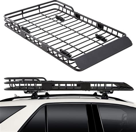 Amazon Com Yakima Loadwarrior Medium Sized Heavy Duty Steel Cargo Basket Roof Rack With Universal Mounting Hardware For All Yakima Streamline Crossbars Black Automotive