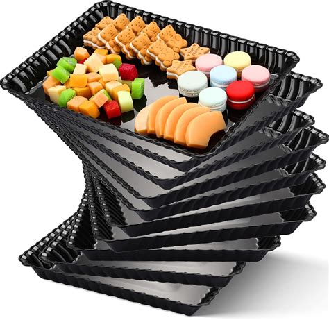 Amazon Com Ziliny 24 Pieces 13 Amp Quot X 9 Amp Quot Plastic Serving Trays Large