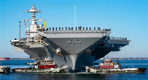 American Aircraft Carrier Uss Gerald Ford Arrives On November 14