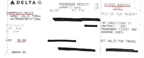 American Airlines Baggage Receipt Sema Data Co Op