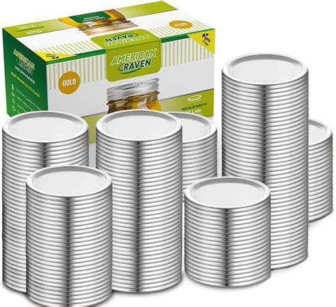 American Raven Ball Kerr Canning Lids Regular Mouth Silver 150 Count