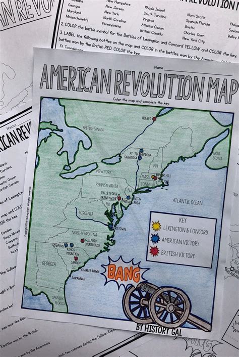 American Revolution Map Activity