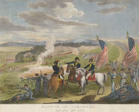 American Revolution Saratoga Campaign First Battle Editorial Stock