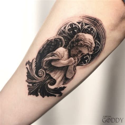 Angel Statue Tattoo