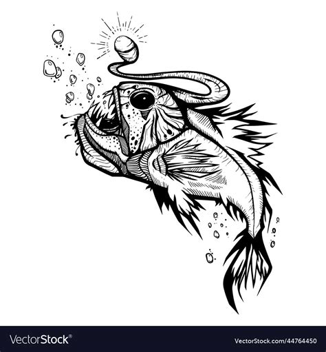 Angler Fish Tattoo Black And White Angler Fish Tattoo Black And White