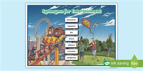 Another Word For Entertainment Word Mat