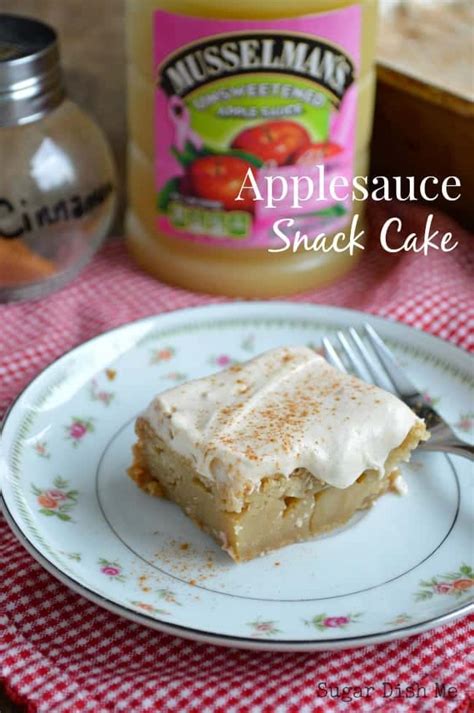 Applesauce Snack Cake Sugar Dish Me