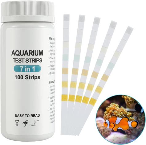 Aquarium Salt 100Pcs Aquarium Test Strips 7 In 1 Fish Tank Test Kit Freshwater Saltwater Aquarium Water Ph Test Strips Kitshopskc7054 I 60427188 Water Test Kit